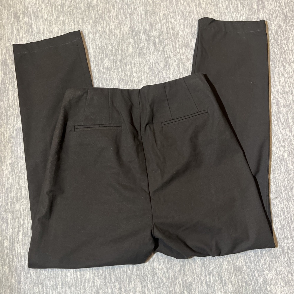 Rebecca Taylor TAILORED Pants Women Sz 0 Black Trouser Dress Skinny Side Zip - Picture 3 of 11